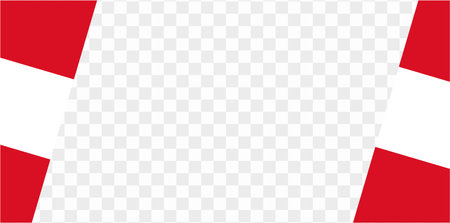 Peru flag wave isolated on png or transparent background vector illustration.のイラスト素材