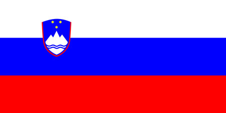 Slovenia flag officia. vector illustration.のイラスト素材