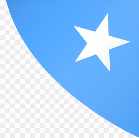 Somalia flag  wave isolated on png or transparent background vector illustration.のイラスト素材