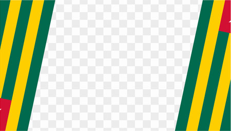 Togo flag wave isolated on png or transparent background vector illustration.のイラスト素材