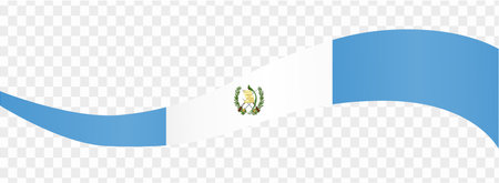 Guatemala flag wave isolated on png or transparent background vector illustration.のイラスト素材