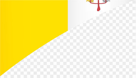 Vatican City flag  wave isolated on png or transparent background vector illustration.のイラスト素材