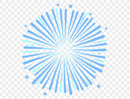 Chalk color fireworks explosion hand drawn style. Perfect for New Year celebrations and festive designs. vectorのイラスト素材