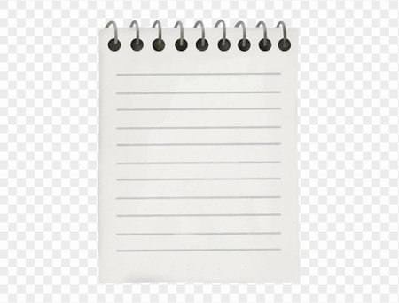 Spiral notepad in watercolor style for students. Vector.のイラスト素材