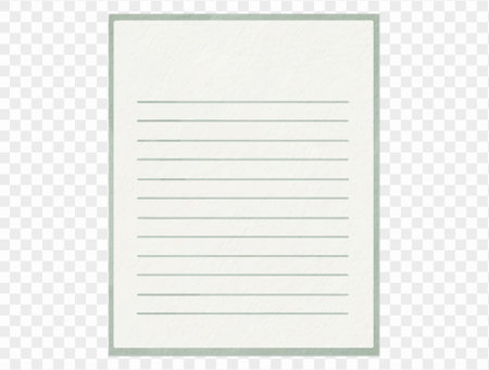 Minimal lined school paper in watercolor style. Vector.のイラスト素材