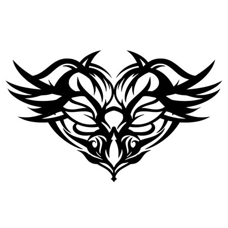 Tribal tattoo eagle. Tattoo eagle. Vector illustration.のイラスト素材