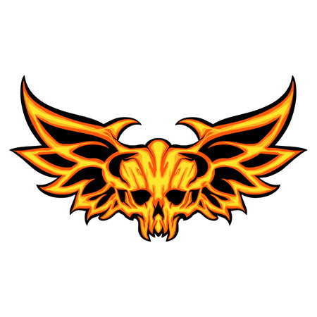 Skull wing art vectorのイラスト素材