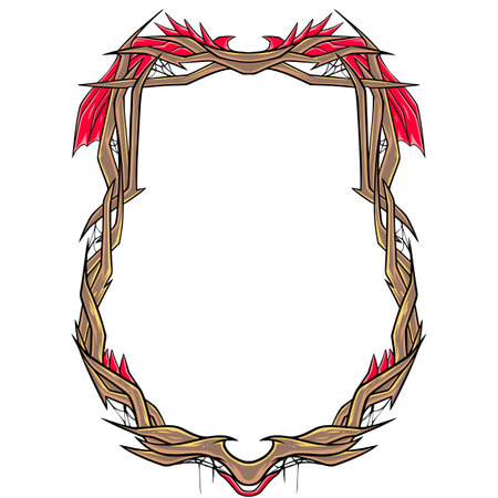 Frame Horror.Border Element Halloweenのイラスト素材
