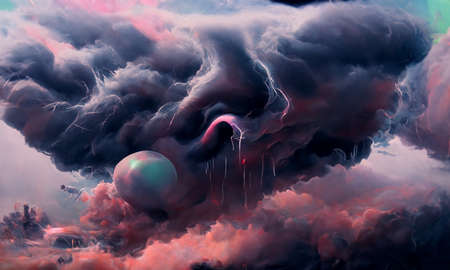 Multi Color Thunder 3D Render Illustration