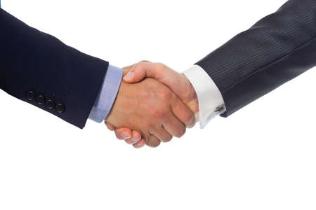 Bussines hand shaking will show succesful cooperation.の写真素材