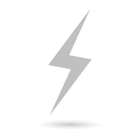 Isolated grey lightening. Concept of charging, speed, fast internet or electricity.のイラスト素材