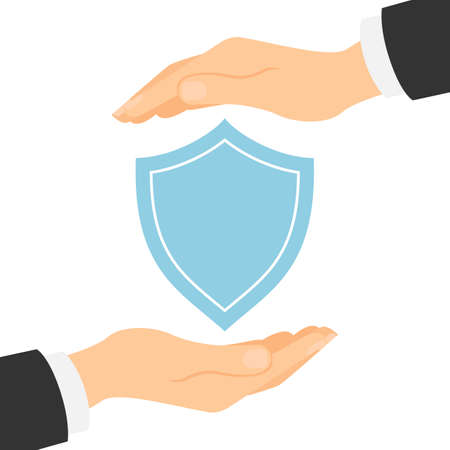 Protection shield concept. Symbol of safety and insurance.のイラスト素材