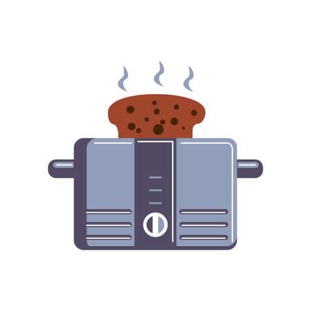 Isolated house toaster. Kitchen appliances. Equipment for home or for cafe.のイラスト素材
