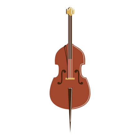 Isolated cello on white background. Musical instrument. Element of orchestra.のイラスト素材