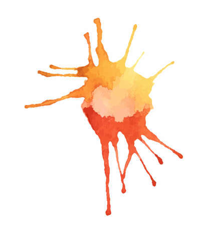 Isolated watercolor splash. Creative watercolor art for decoration.のイラスト素材