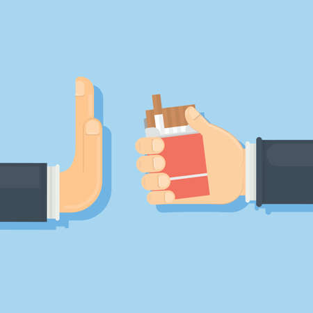 Stop smoking concept. Anti offering and Bad habbit.のイラスト素材