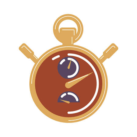 Isolated stop watch on white background. Concept of speed, deadline and accuracy.