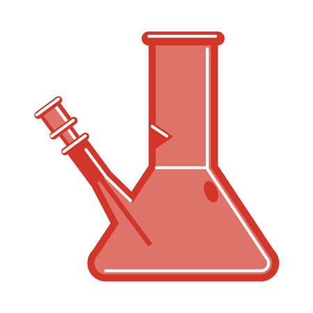 Isolated bong on white background. Equipment for smoking drugs. Idea of dependency, addiction.のイラスト素材