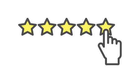 Isolated rating icon on white background. Concept of favorite, consumer and service.のイラスト素材