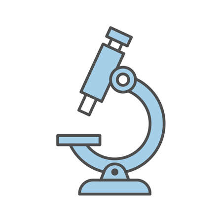 Isolated microscope icon on white background. Concept of science, lab and discovery.のイラスト素材