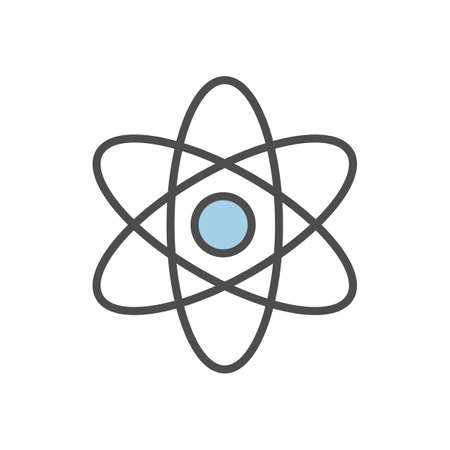 Isolated molecule icon on white background. Cocept of science and medicine.