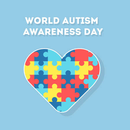 World Autism Awareness Day. Holiday or event for people with autism and other deseases.のイラスト素材