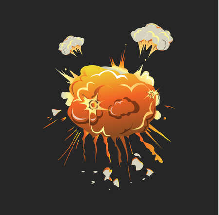 Isolated explosion icon.のイラスト素材