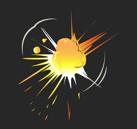 Isolated explosion icon.のイラスト素材
