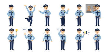 Police officer emoji.のイラスト素材