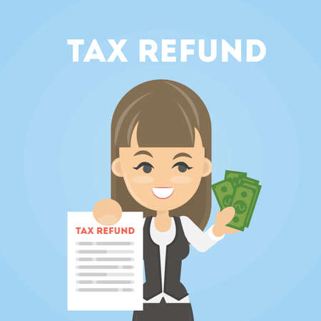 Tax refund document.のイラスト素材