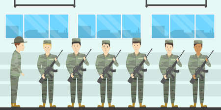 Army training camp.のイラスト素材