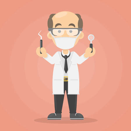 Isolated dentist doctor.のイラスト素材