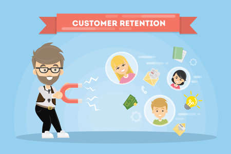 Customer retention concept.のイラスト素材