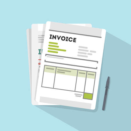 Invoice concept illustration.のイラスト素材