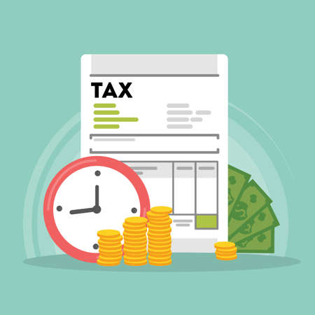 Tax concept illustration.のイラスト素材