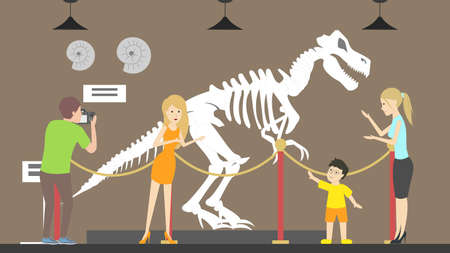 People at the museum.のイラスト素材