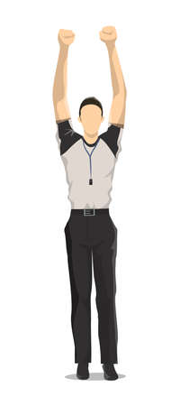 Isolated basketball referee.のイラスト素材