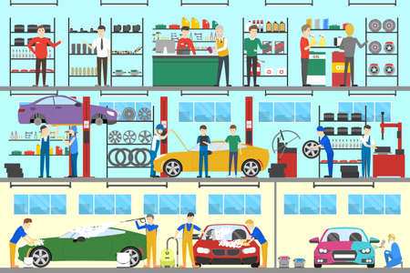 Car service set.のイラスト素材