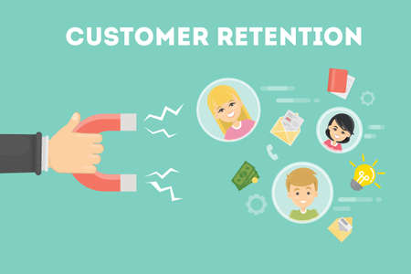 Customer retention concept.のイラスト素材