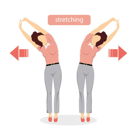 Sport exercises for office.のイラスト素材