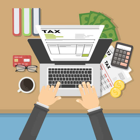 Tax concept illustration.のイラスト素材