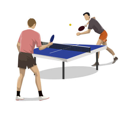 Table tennis two.のイラスト素材