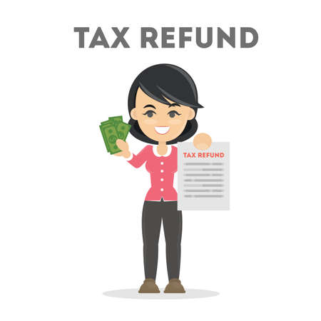 Tax refund document.のイラスト素材
