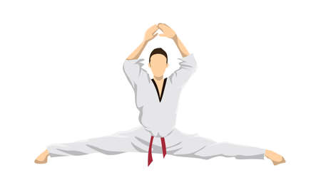 Taekwondo sport athlete.のイラスト素材