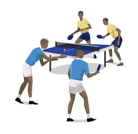 Table tennis two.のイラスト素材