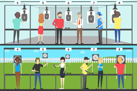 Shooting range illustration.のイラスト素材