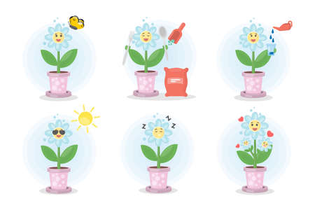 Life of a flower.のイラスト素材
