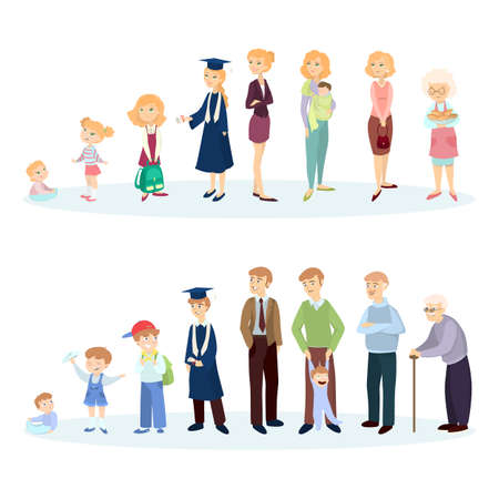 From young to old.のイラスト素材