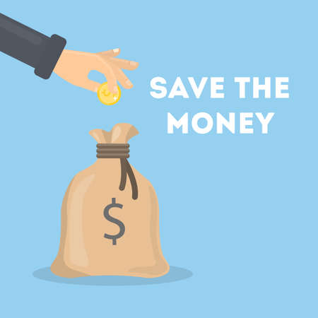Save the money.のイラスト素材