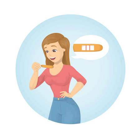 Pregnancy test reaction.のイラスト素材